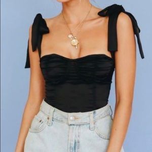 NWT Verge Girl Sweet Salvation Bustier Top Black
